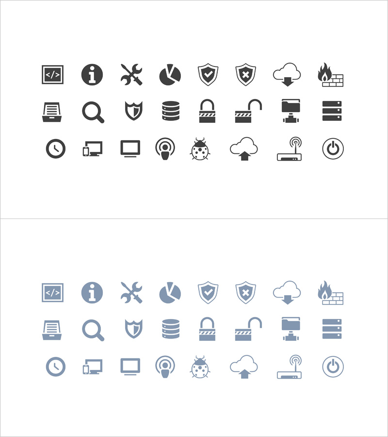 정보 기술을 위한 아이콘 슬라이드 – 시각적 이해를 돕는 인포그래픽