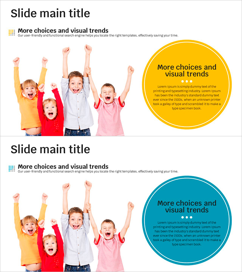 아이들과 함께하는 메시지 슬라이드 – 성공의 순간