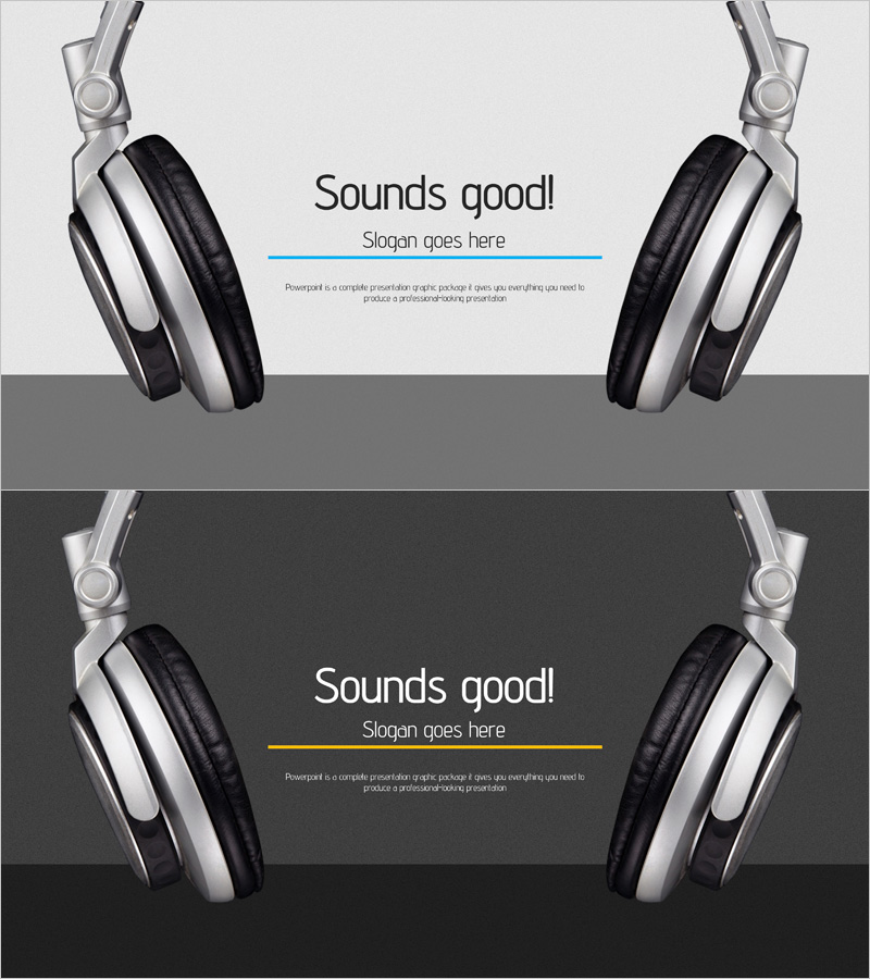 음향기기 프레젠테이션 표지 – 세련된 디자인으로 매력을 더하다