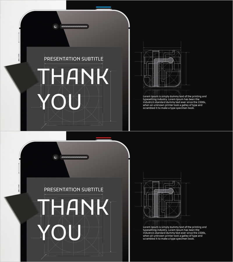 모바일 어플리케이션 디자인 템플릿 엔딩 표지