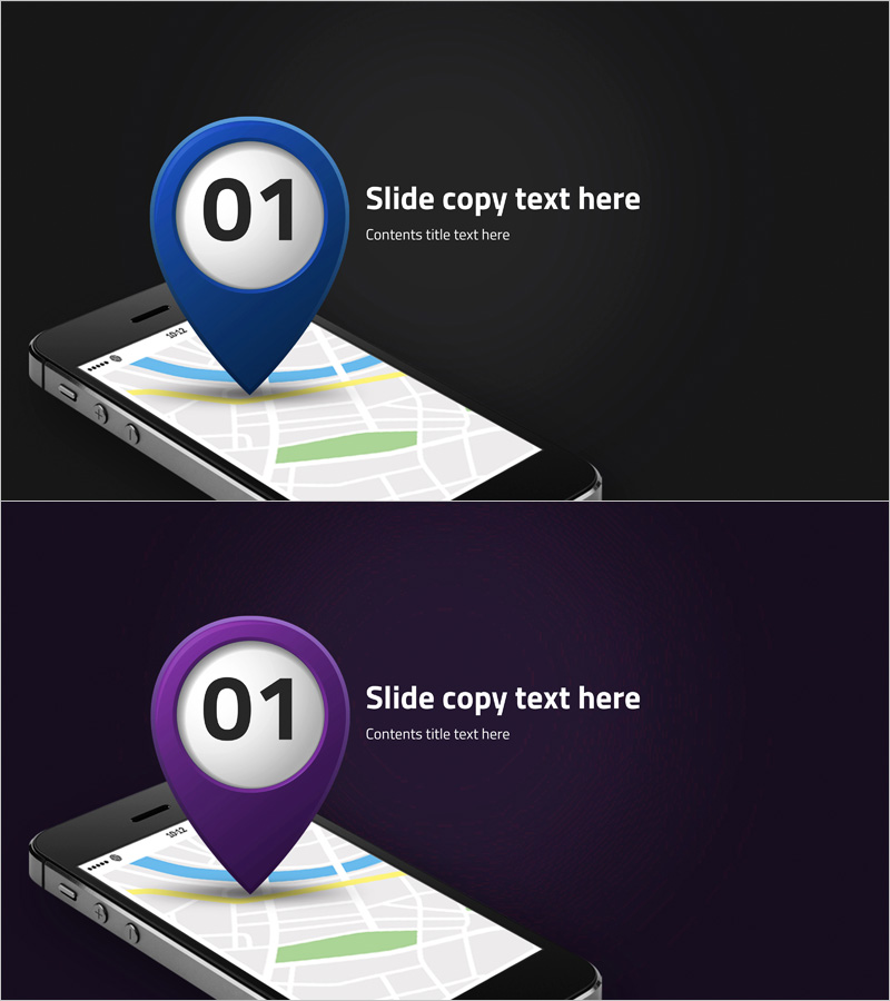 네비게이션 앱 프레젠테이션 간지 – 효과적인 섹션 구분