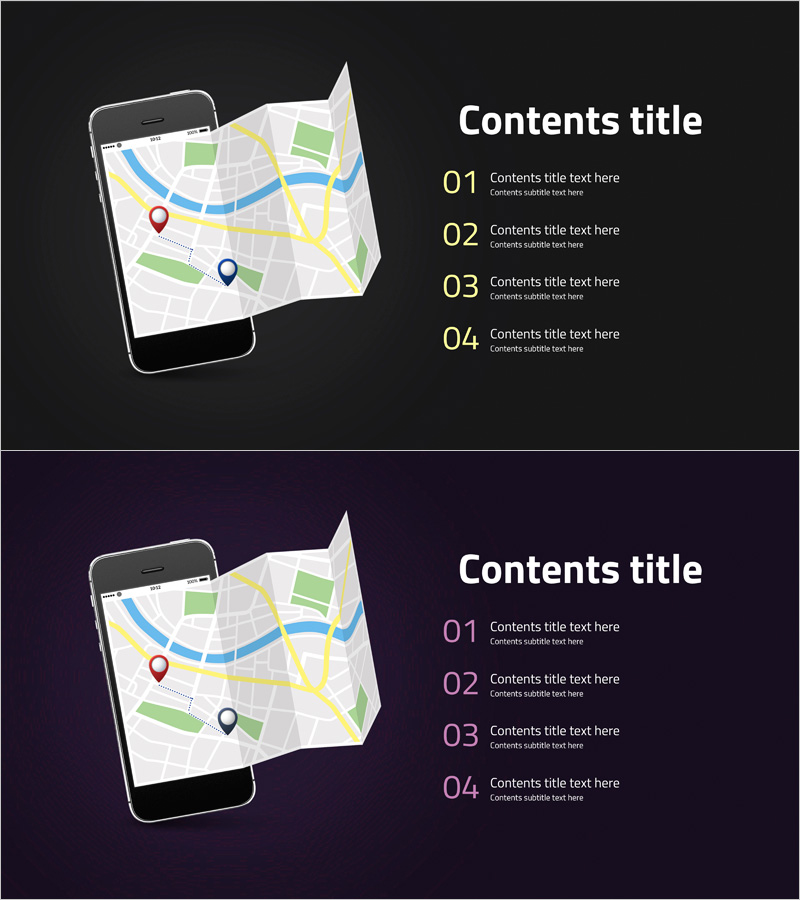 네비게이션 앱 프레젠테이션 목차 – 체계적인 정보 구조