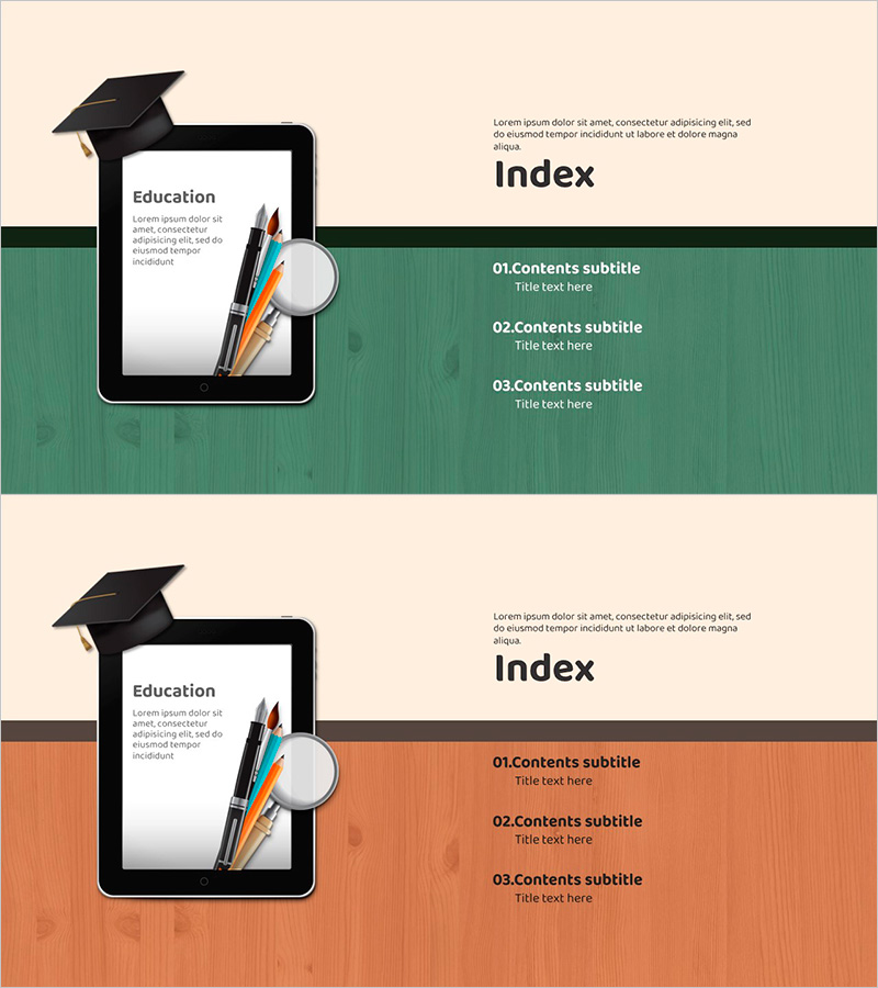 전자책 목업 템플릿 – 목차 구성