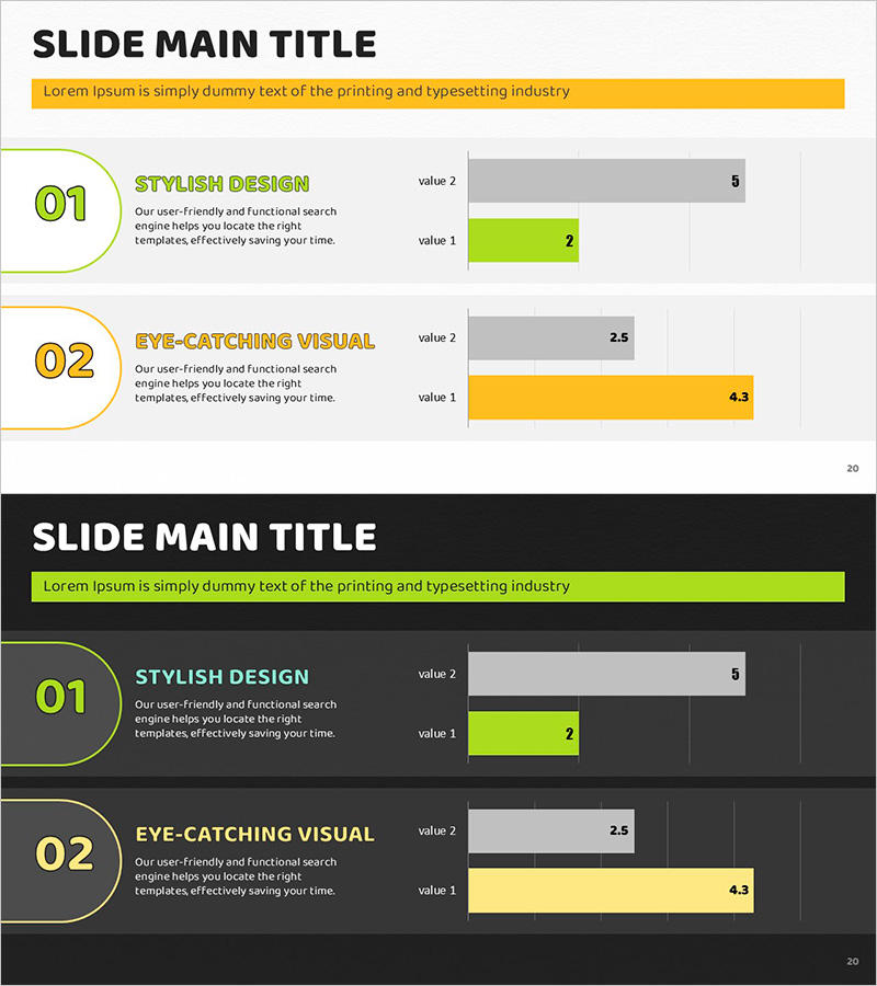 가로막대그래프로 경쟁사 분석 최적화 – 시각적 강렬함