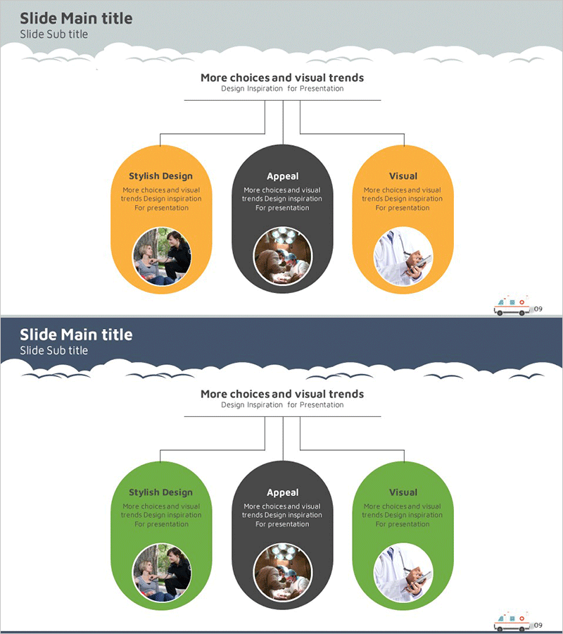 사업비전 트리 구조 다이어그램 – 클러스터 구조로 비전 제시