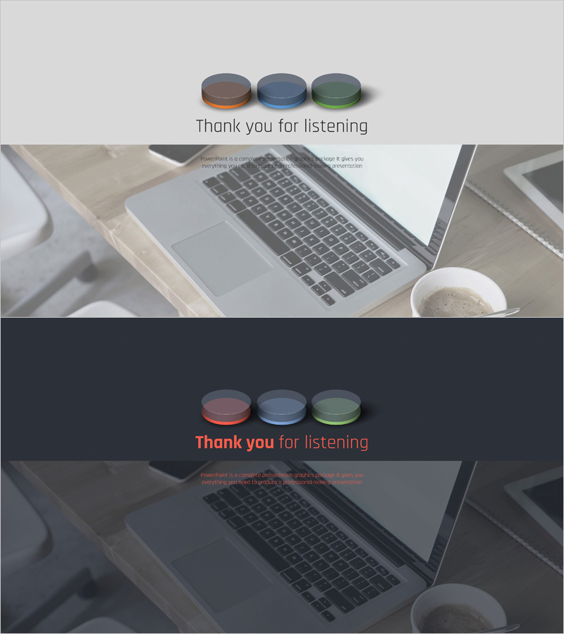 스마트한 비즈니스 워크 엔딩 표지 템플릿