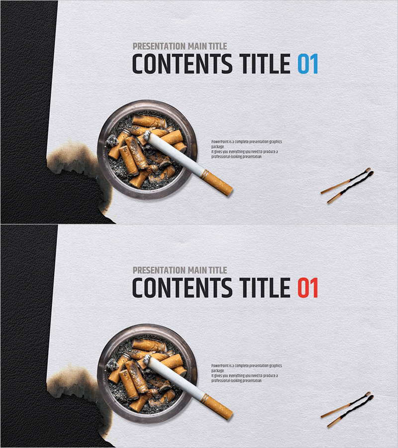 금연 권장 슬라이드 – 건강한 미래를 위한 안내