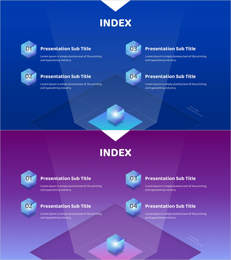 블록체인 템플릿 목차 – 현대적 디자인의 제안