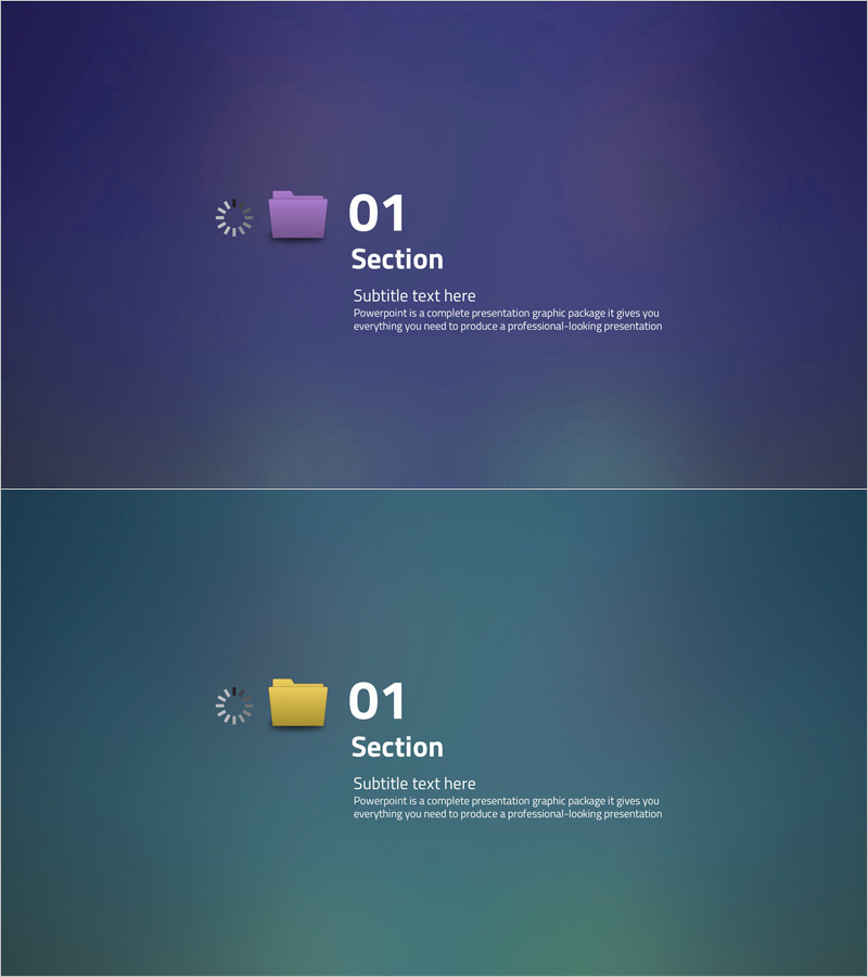 프레젠테이션 섹션 커버 슬라이드 - 전문성 강조