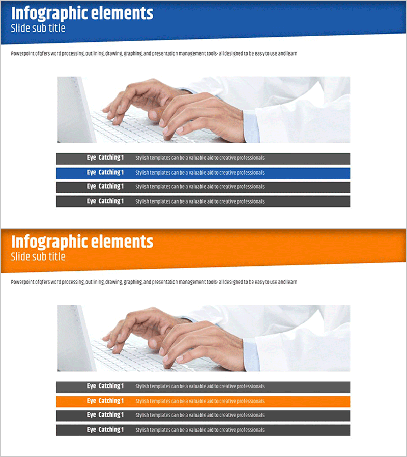 간결한 사업목표 슬라이드 – 비전과 전략