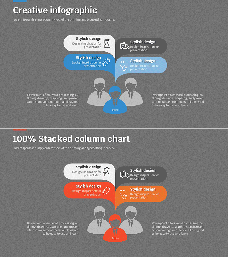 의료 사업에 대한 사용자 피드백 슬라이드 – 시각적으로 명확한 고객 분석