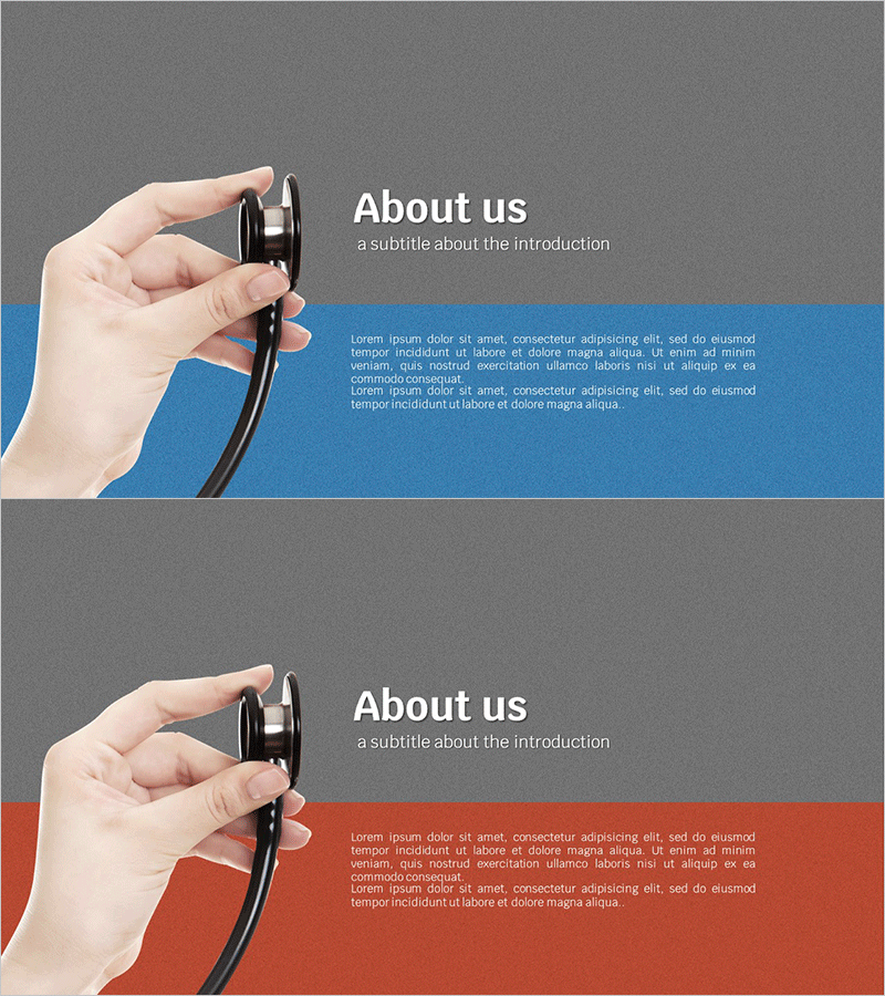 진료 소개 슬라이드 – 전문 의료 이미지