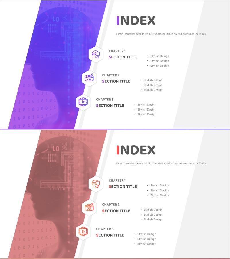 버추얼 리얼리티 템플릿 목차