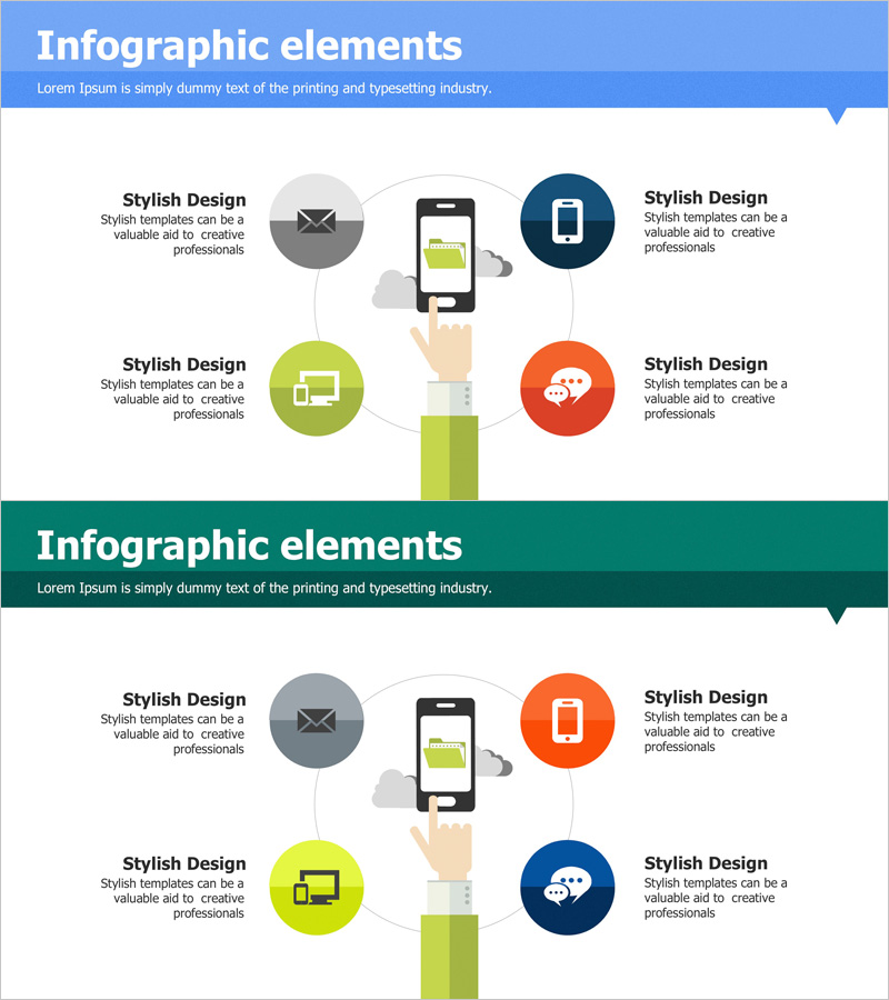 네트워크 서비스 특성을 설명하는 인포그래픽 슬라이드