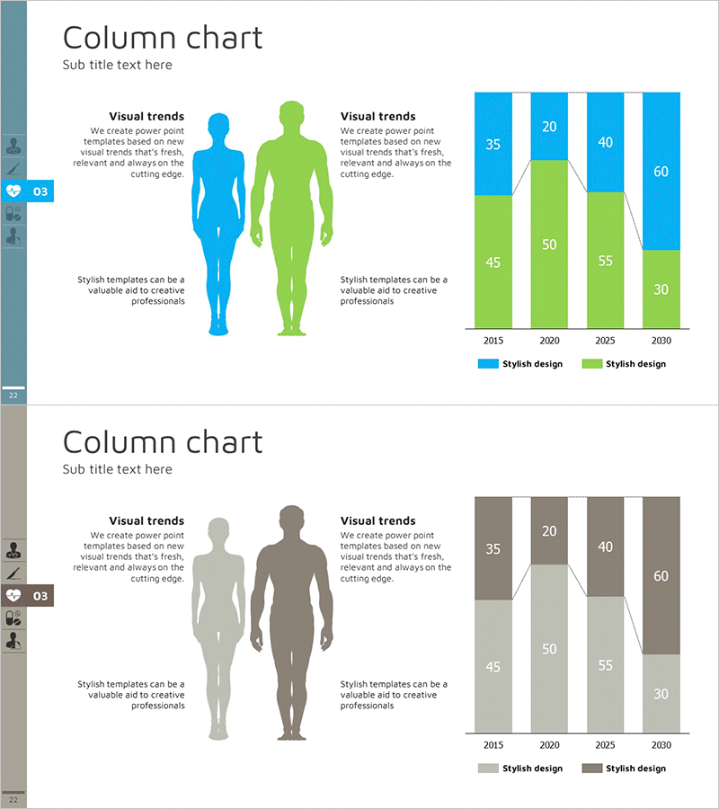 고객 분석 세분형 세로막대 그래프 – 시장 분석과 비즈니스 전략