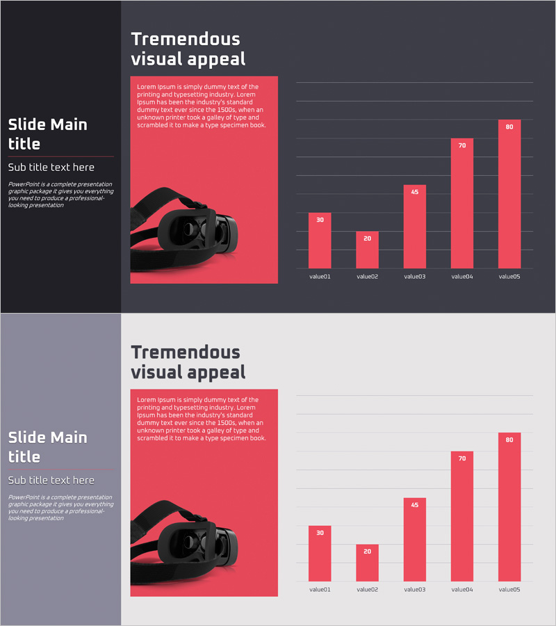 VR 분석 세로막대 그래프 – 시장 경쟁력 강화