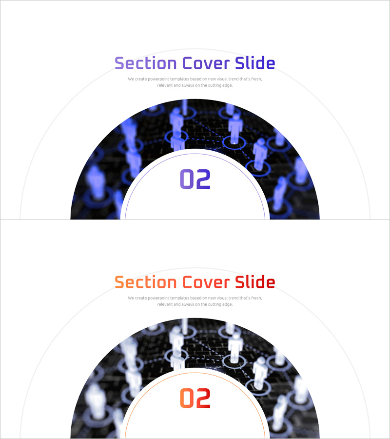 소셜 네트워크 원형 템플릿 간지 02