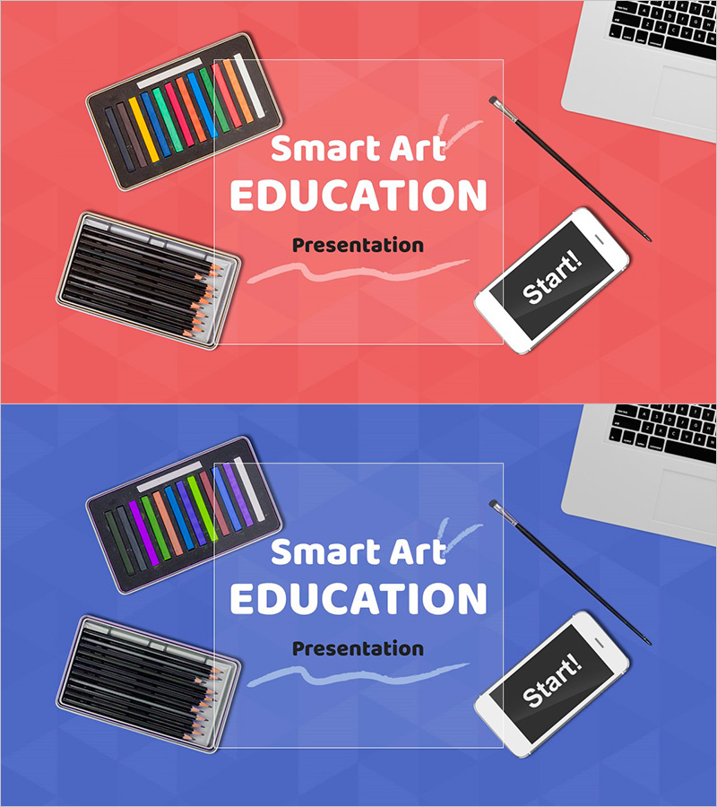 스마트 아트교육 템플릿 표지 – 창의적인 시작