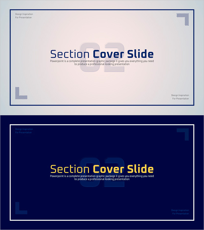 핑크 네이비 스퀘어 간지 슬라이드 – 전문성을 강조한 커버