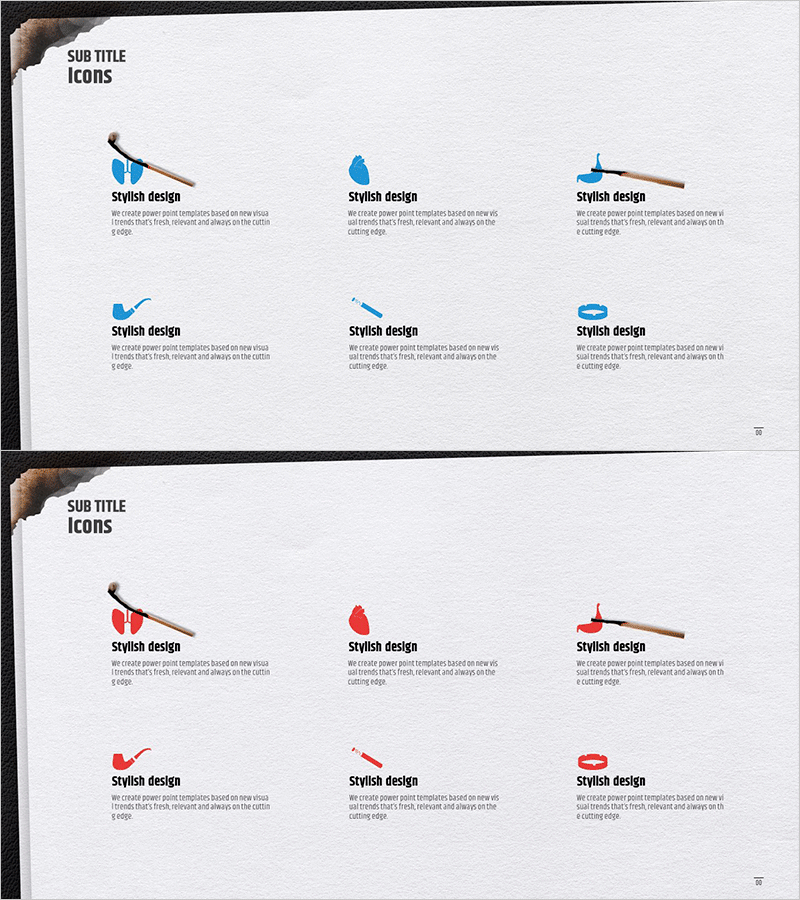성공적인 금연을 위한 설명 다이어그램 슬라이드