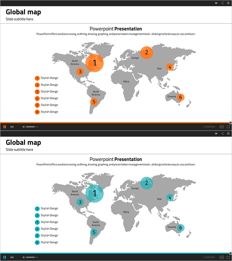 타겟 시장 및 숫자를 나타내는 슬라이드