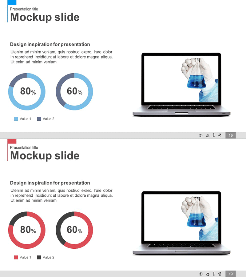 블루 핑크 시장 점유율 도넛형 원 그래프
