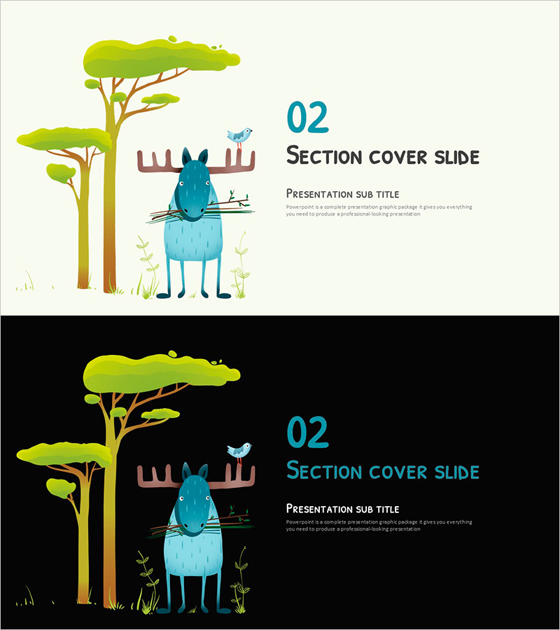 동물의 숲 템플릿 간지02 – 섹션 커버 슬라이드