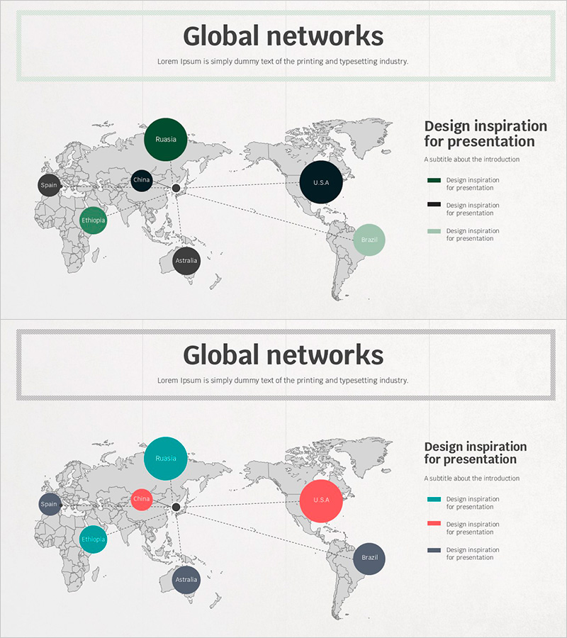 글로벌 네트워크 인프라 – 확산형 다이어그램