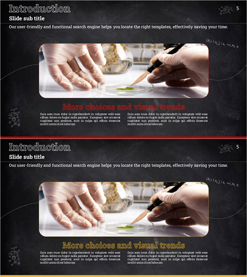 칠판 분필 테마 실험 설명 – 창의적 접근