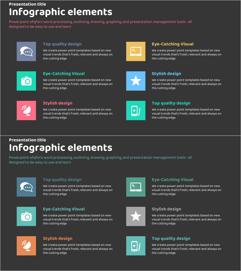서비스 구성 내용 및 차별화 전략 슬라이드 – 분홍·청록 디자인