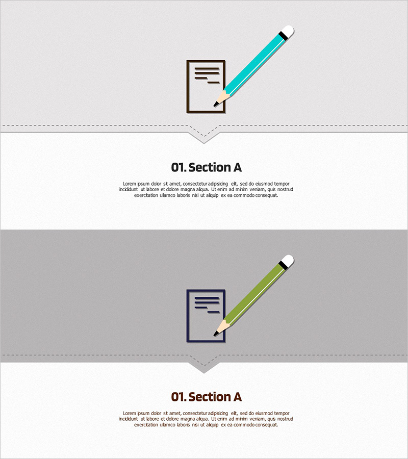 메모 템플릿 A섹션 슬라이드 – 실용성과 정리를 강조