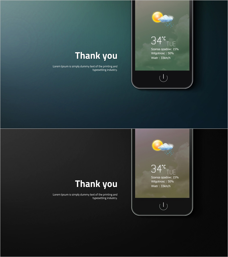 날씨 애플리케이션 인포그래픽 프레젠테이션 슬라이드