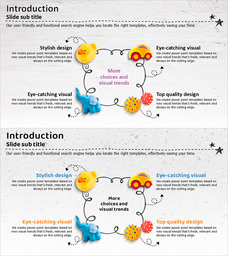장난감 확산 다이어그램 – 제품 및 서비스 소개