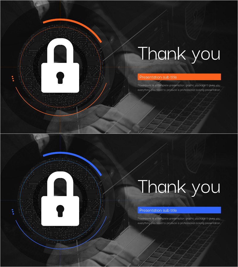 사이버 보안 템플릿 엔딩 표지