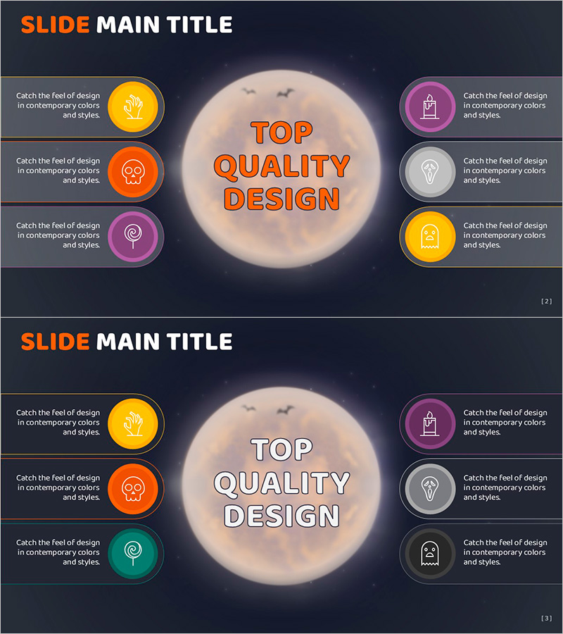 할로윈 달 다이어그램 – 사업 소개 및 혜택 시각화