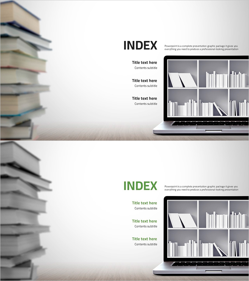 도서관 노트북 목업 템플릿 목차 – 프로페셔널한 시작