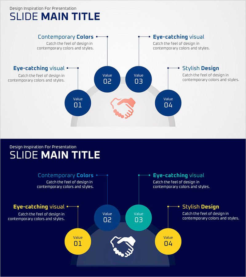 협력 악수 다이어그램으로 마케팅 전략 시각화