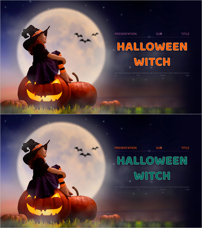 할로윈 마녀 템플릿 표지