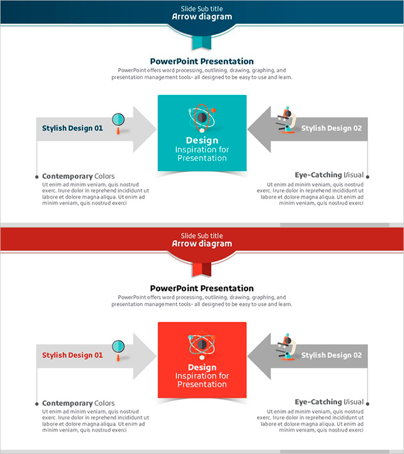 과학 주제 차별화전략 슬라이드 – 혁신과 창의성