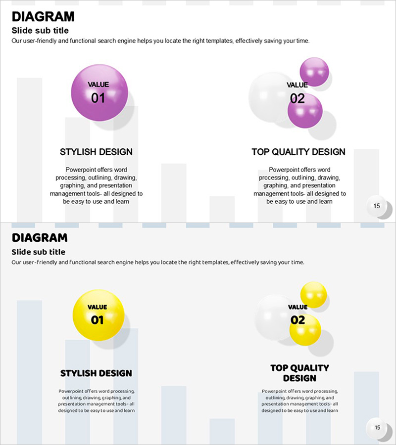 풍선 일러스트와 텍스트박스 – 밝고 창의적인 프레젠테이션