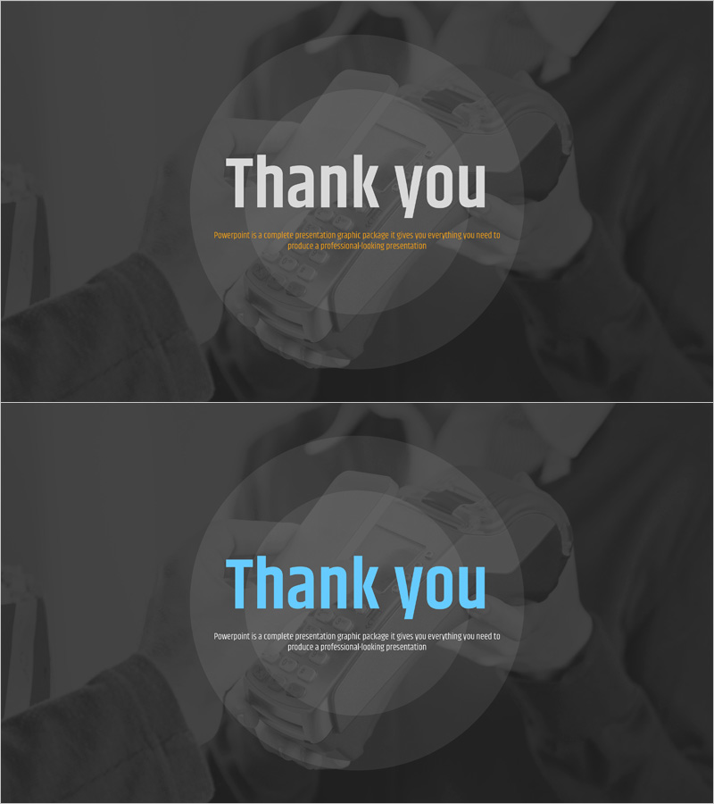 핀테크 템플릿 엔딩 표지 – 성과를 강조한 마무리 슬라이드