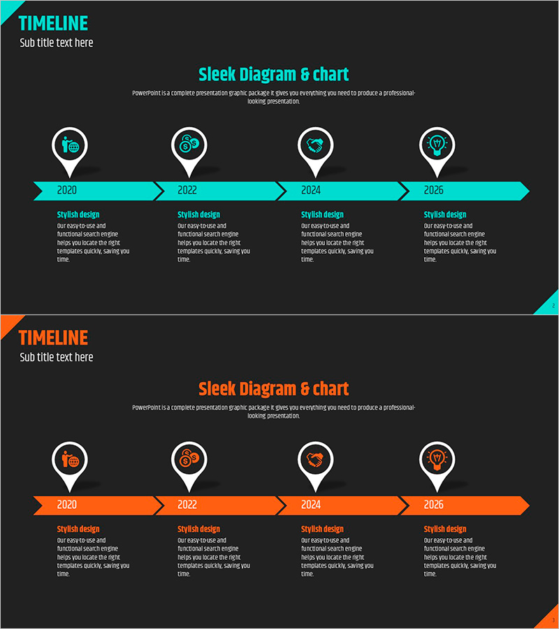 타임라인 방향 다이어그램 – 사업 추진 전략을 시각화하다