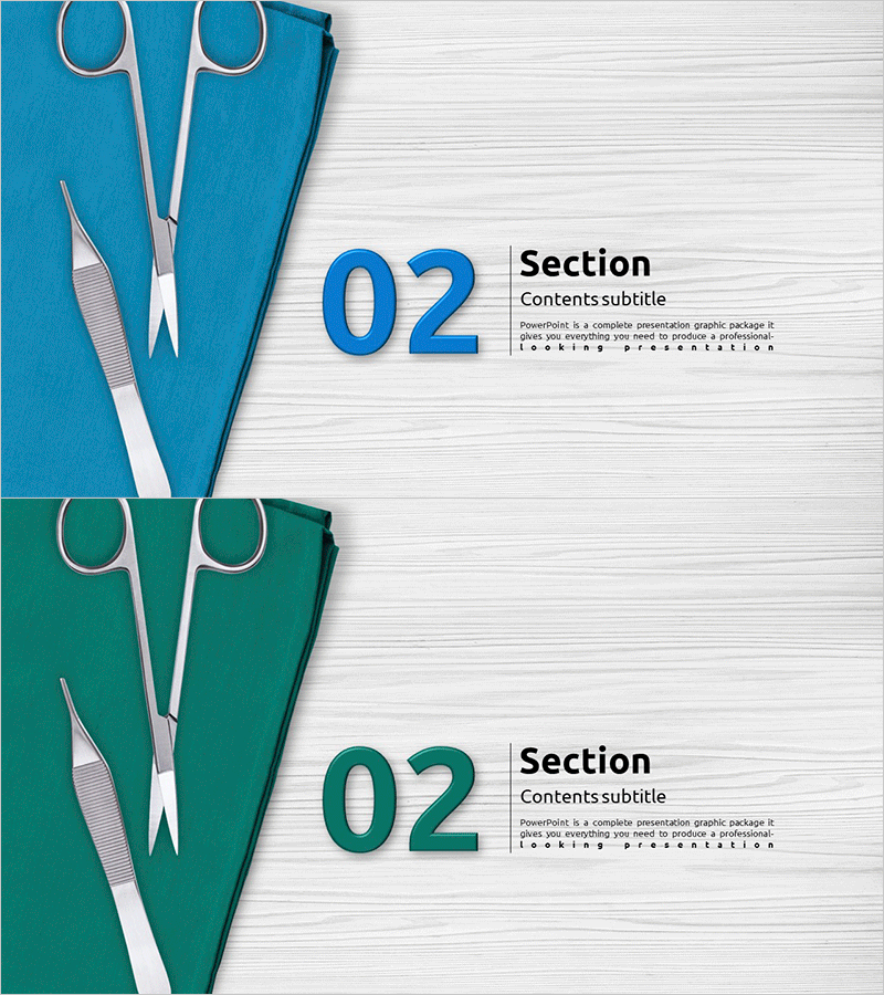 메디컬 수술 템플릿 간지 02 – 프로페셔널한 섹션 디자인