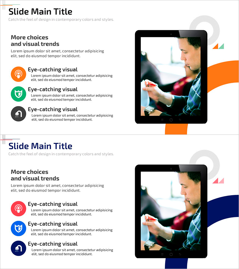 목업과 주의사항 텍스트박스 – 시각적 포인트 제공