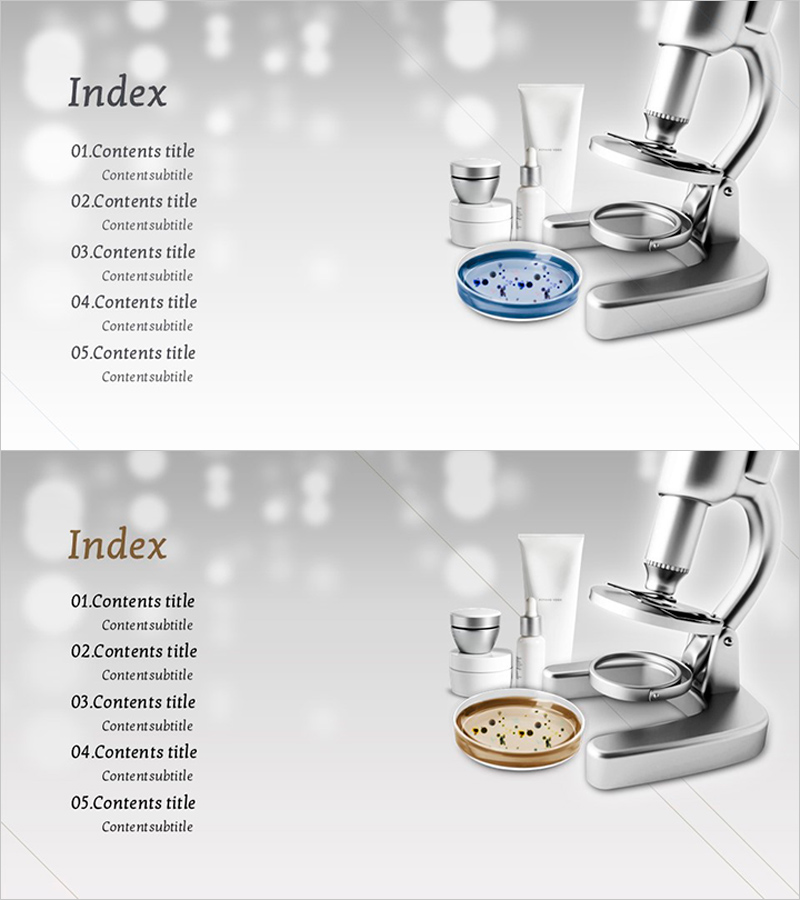 화장품 개발 템플릿 목차