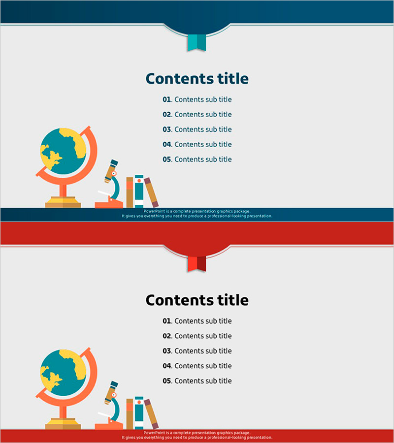 과학 교육 템플릿 일러스트 목차