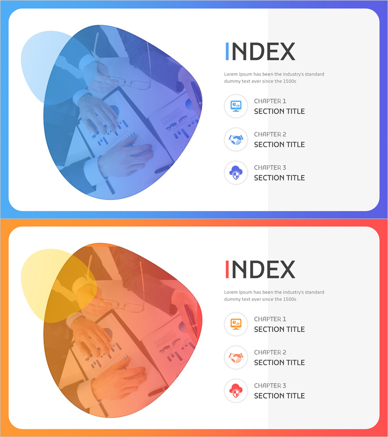 데이터 분석 템플릿 목차 – 직관적인 정보 전달