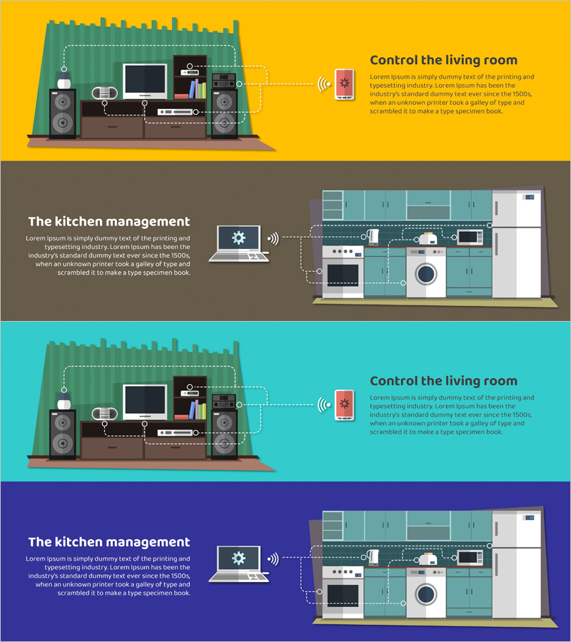 사물인터넷 서비스 개요를 위한 프레젠테이션 슬라이드