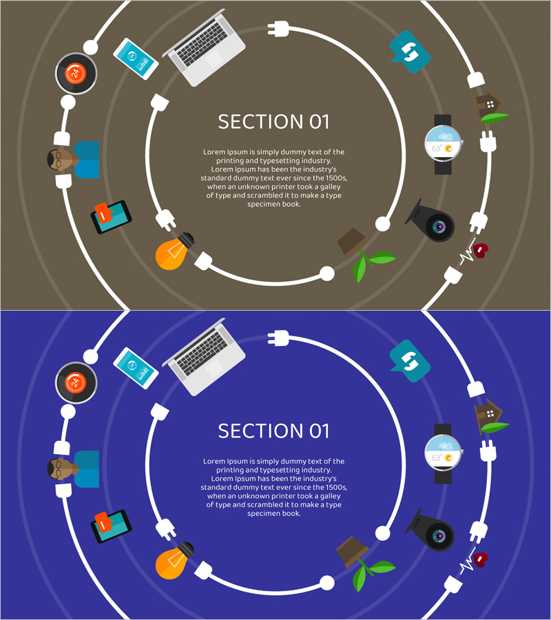 사물 인터넷 템플릿 간지 – 최신 기술과 연결성