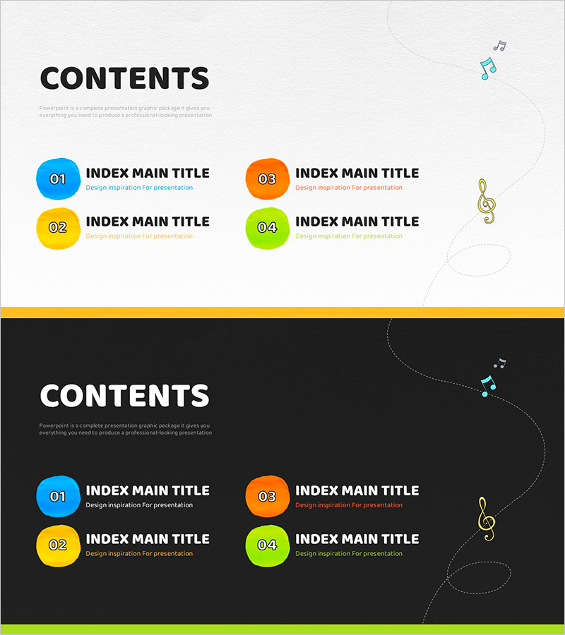물감아트 템플릿 목차 – 비주얼 중심 디자인